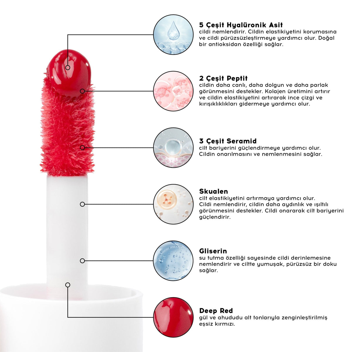 Cream Co. Glow Tint Deep Red Allık Ruj Göz Farı Makyaj