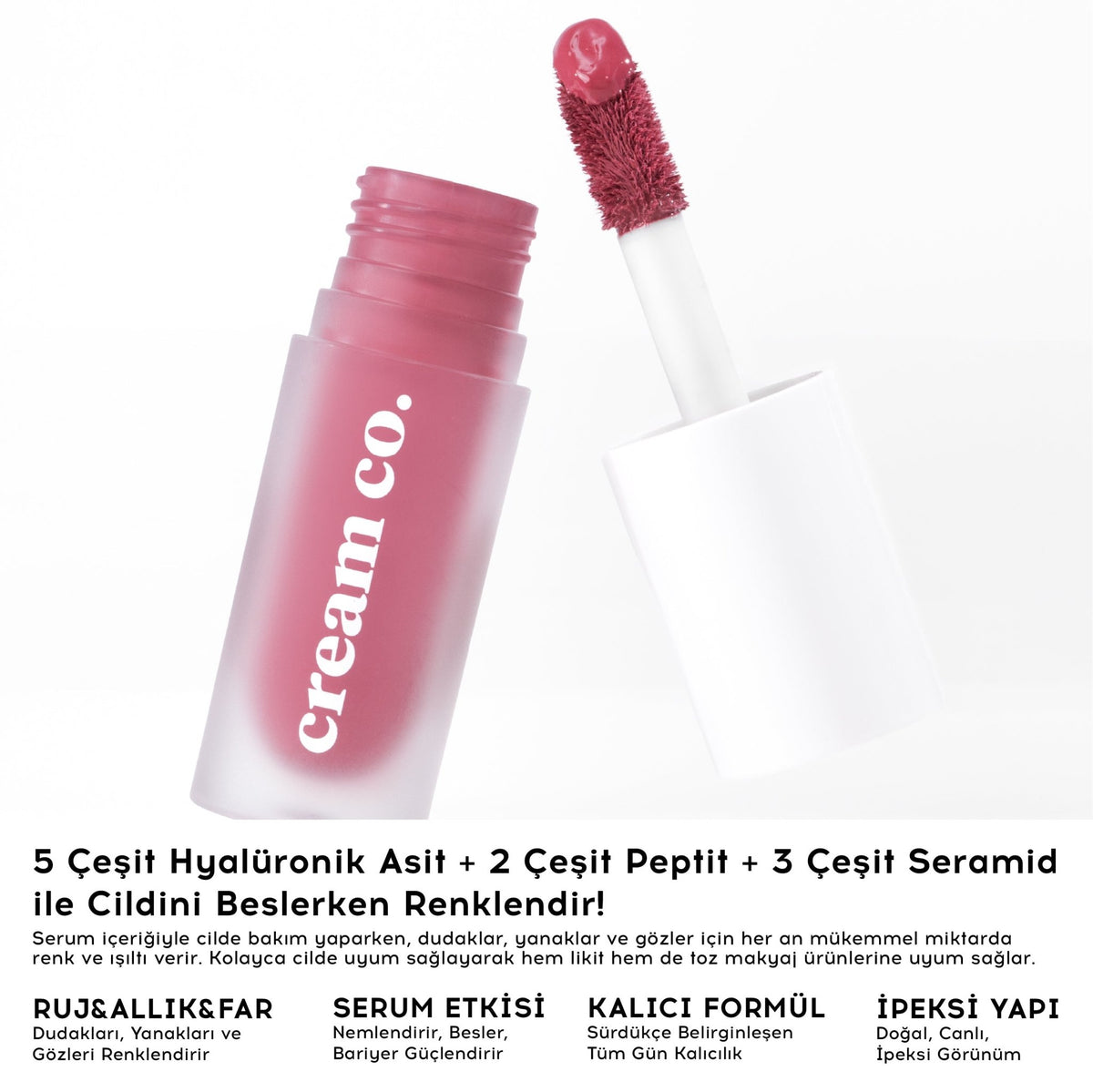 Cream Co. Glow Tint Rich Berry Allık Ruj Göz Farı Makyaj