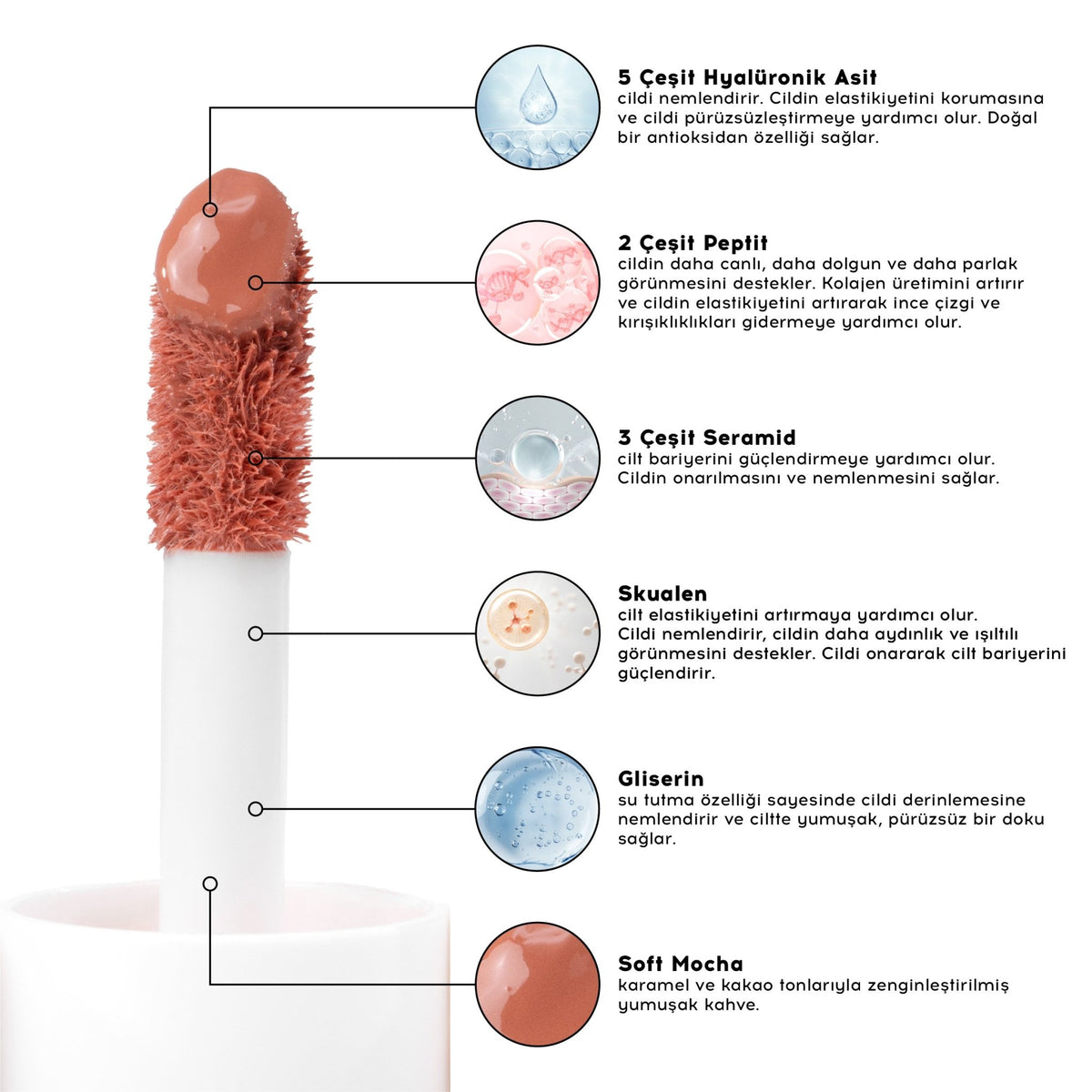 Cream Co. Glow Tint Soft Mocha Allık Ruj Göz Farı Makyaj