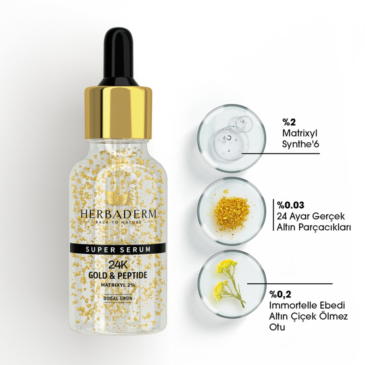 Herbaderm Superserum 24K Gold 30 Ml | Flavus