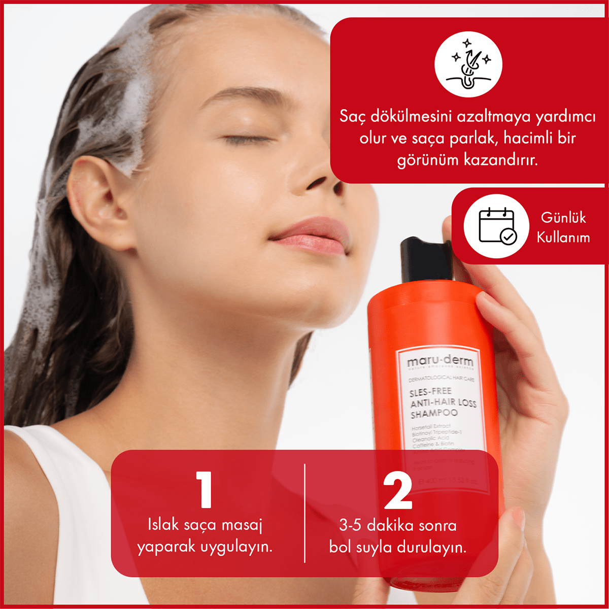 Maruderm Saç Dökülme Karşıtı Sülfatsız Şampuan 400 ML | Flavus