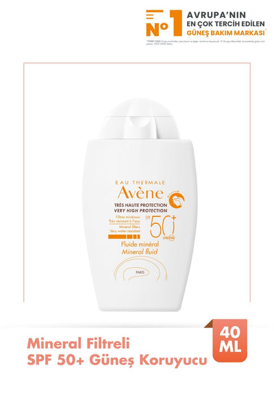 Avene Fluide Mineral Filtreli SPF 50+ Güneş Koruyucu 40 ml