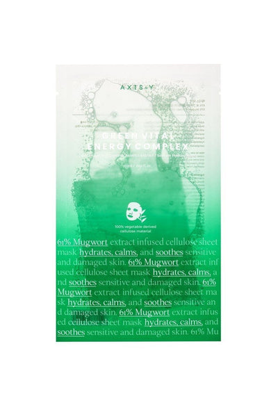 AXIS-Y 61% Mugwort Green Vital Energy Complex Sheet Mask 27 ml