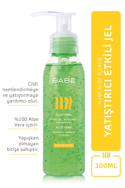 Babe %100 Aloe İçeren Yatıştırıcı Etkili Jel 300 Ml
