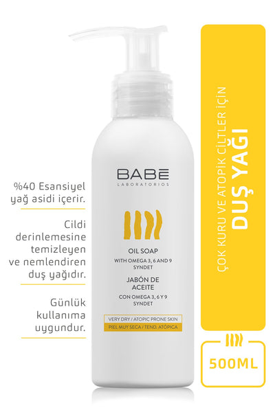 Babe Çok Kuru Ve Atopik Ciltler Için Duş Yağı - Oil Soap 500 ml