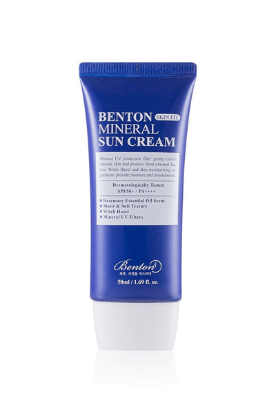 Benton Skin Fit Mineral Sun Cream SPF50+/PA++++ 50ml - Aydınlatıcı Fiziksel Güneş Kremi
