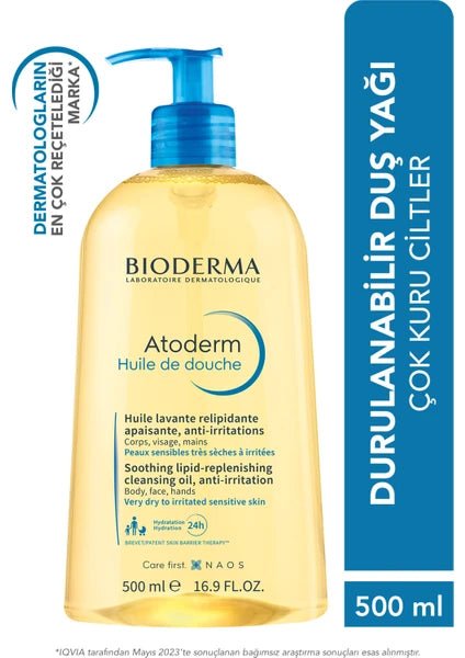 Bioderma Atoderm Shower Oil Kuru Cilt Nemlendirici Besleyici Duş Yağı 500 ml