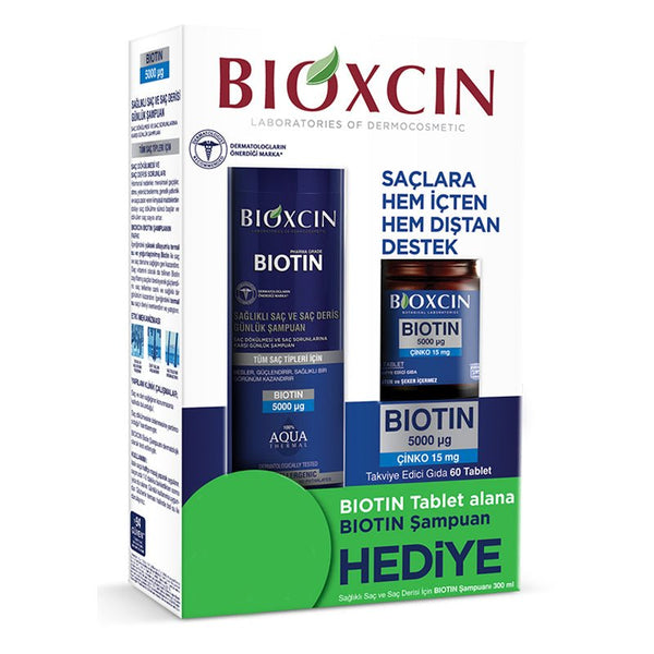Bioxcin Biotin Tablet 5000 Mg + Biotin Şampuan 300ml Hediye
