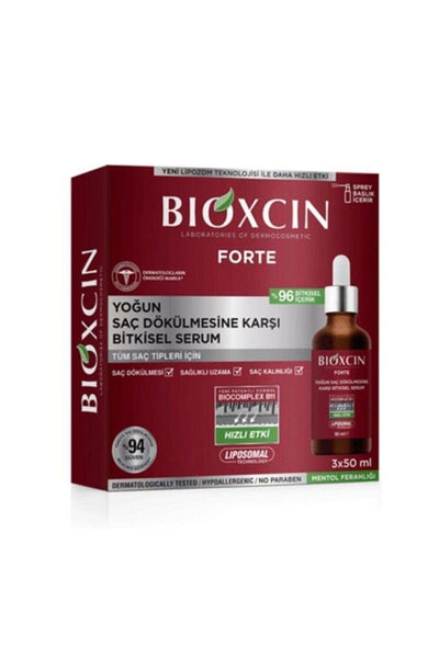 Bioxcin Forte Yoğun Saç Dökülmesine Karşı Bitkisel Saç Serumu 3 X 50 Ml Yeni Kutu