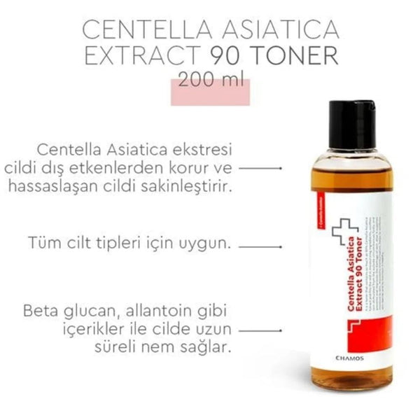 Chamos Centella Asiatica Extract 90 Toner - Cilt Yatıştırıcı Tonik