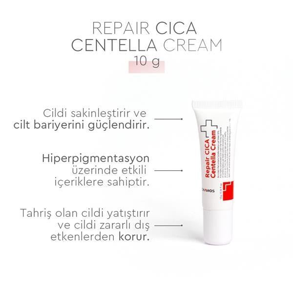 Chamos Repair Cica Centella Cream -Cilt Onarıcı ve Sakinleştirici Krem 10g