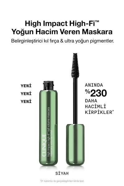 Clinique High Impact™ High-Fi™ Yoğun Hacim Veren Maskara - Ultra Siyah 10ml