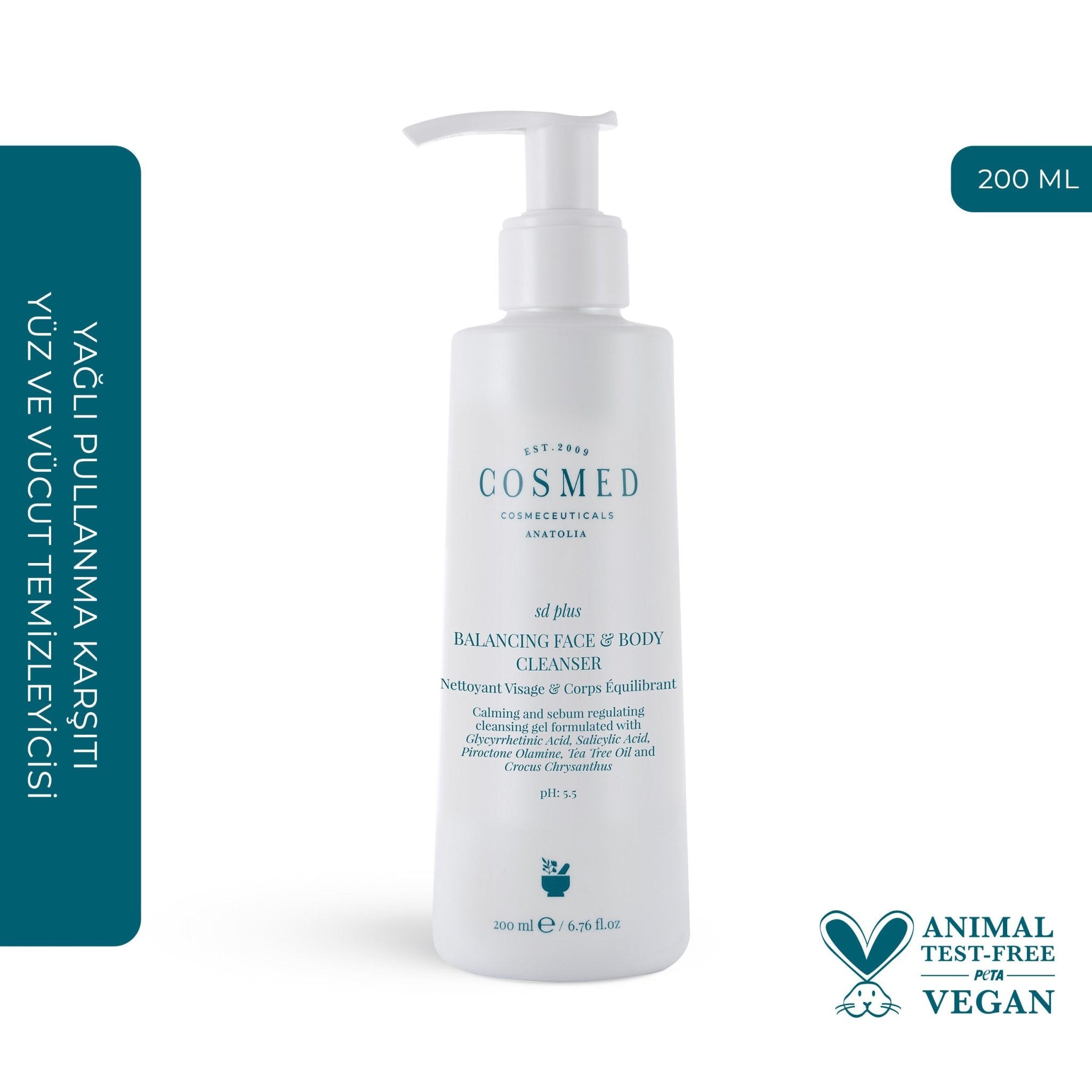 Cosmed Balancing Face - Body Cleanser 200 ml | Flavus