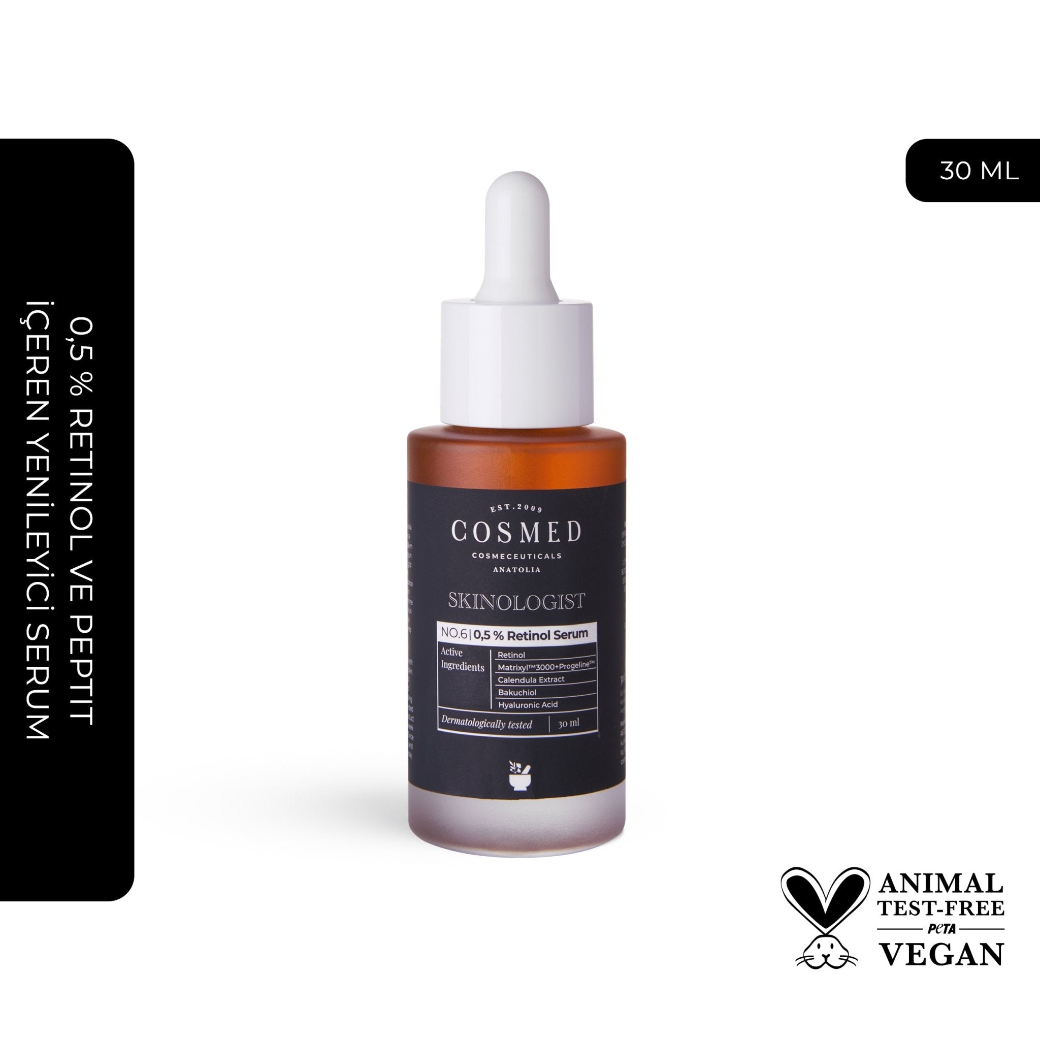 Cosmed Skinologist 0,5 % Retinol ve Peptit İçeren Yenileyici Serum 30 ml