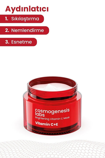 Cosmogenesis Labs Aydınlatıcı Eşitleyici C+e Vitamin Serum 30ml + C Vitamini Maske 50ml Yenileyici Nemlendirici Set