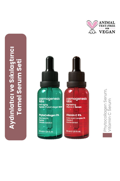 Cosmogenesis Labs Aydınlatıcı ve Sıkılaştırıcı Temel Serum Seti