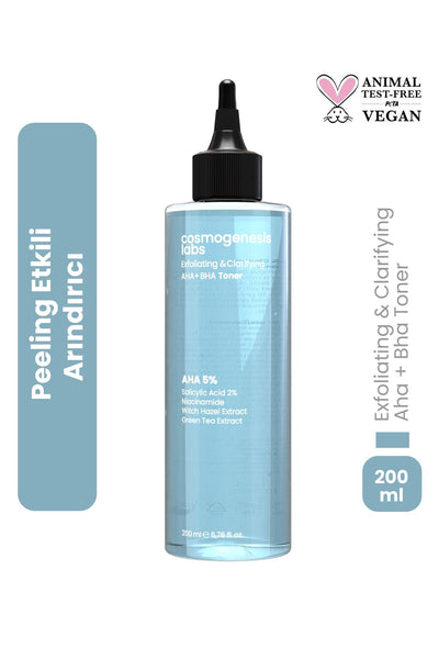 Cosmogenesis Labs Exfoliating & Clarifying AHA+BHA Toner 200 ml