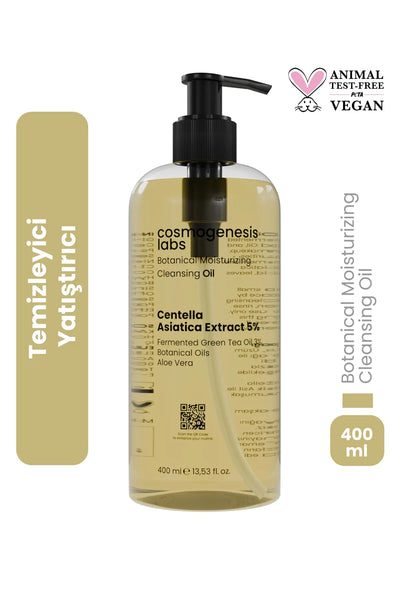 Cosmogenesis Labs Nemlendirici Cilt Ve Makyaj Temizleme Yağı 400ml Vegan Yatıştırıcı Sebum Dengeleyici (%5 CENTELLA)