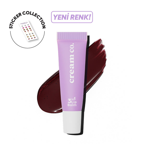 Cream Co. 3 in 1 Lip Balm - 408 Black Cherry