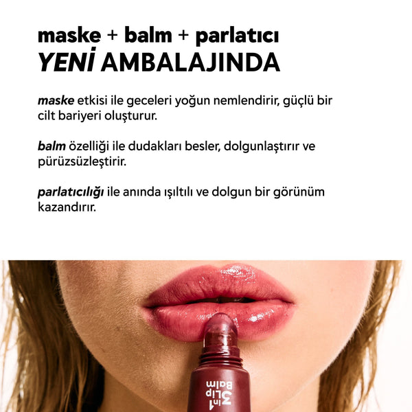 Cream Co. 3 in 1 Lip Balm - Black Cherry
