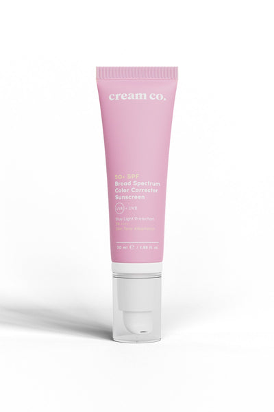 Cream Co. Leke Karşıtı Cilt Tonuna Uyum Sağlayan Işıltılı Bitişli Hafif 50+ Spf Güneş Koruyucu Cc Krem 50 Ml