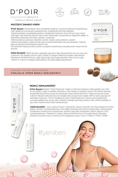 D'Poir Beaute Miracle Repair Cream - Mucize Onarıcı Krem - 50 ml
