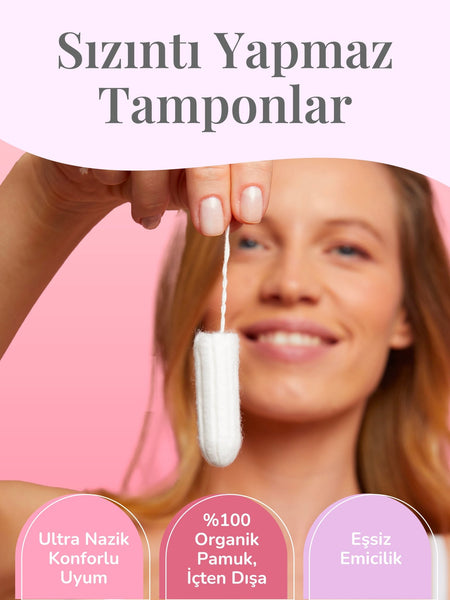 ENROUSH %100 Organik Pamuklu Tampon | 16 Adet MİNİ