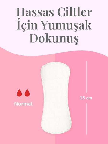 ENROUSH Organik Pamuklu Günlük Ped | Doğal - 24 Adet