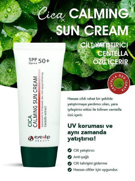Eyenlip Beauty Cica Yatıştırıcı Güneş Kremi SPF50+/PA [Beyazlatma + Kırışıklık İyileştirme + UV koru