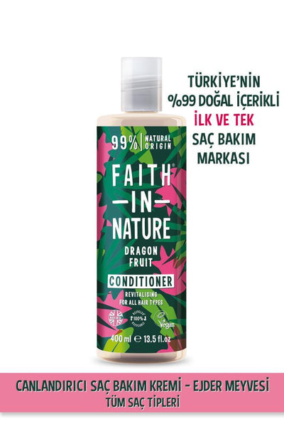 Faith In Nature %99 Doğal Canlandırıcı Saç Bakım Kremi Ejder Meyvesi Tüm Saç Tipleri İçin 400 ml