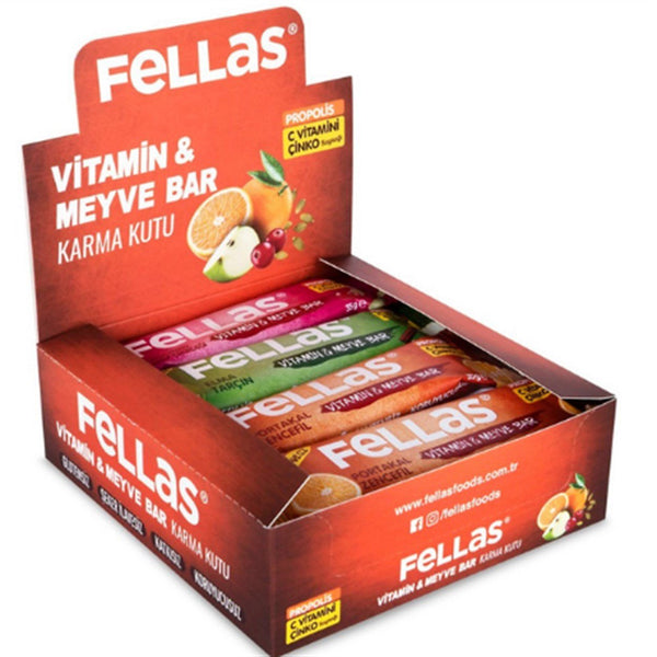 Fellas Vitamin & Meyve Bar Karma Kutu 35 gr 12 Adet (3 çeşit)