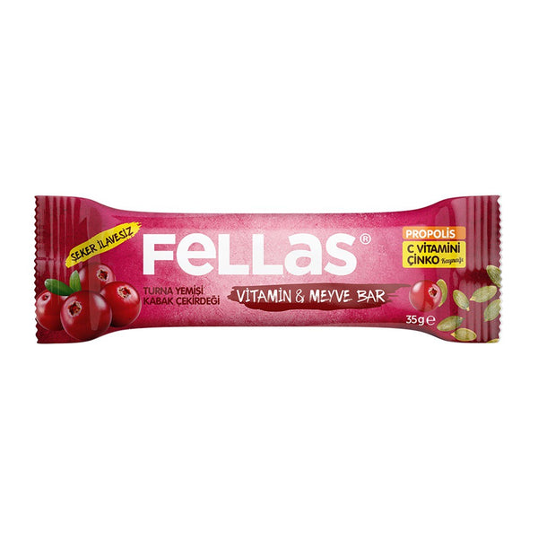 Fellas Vitamin & Meyve Bar - Turna Yemişi ve Kabak Çekirdeği 35g