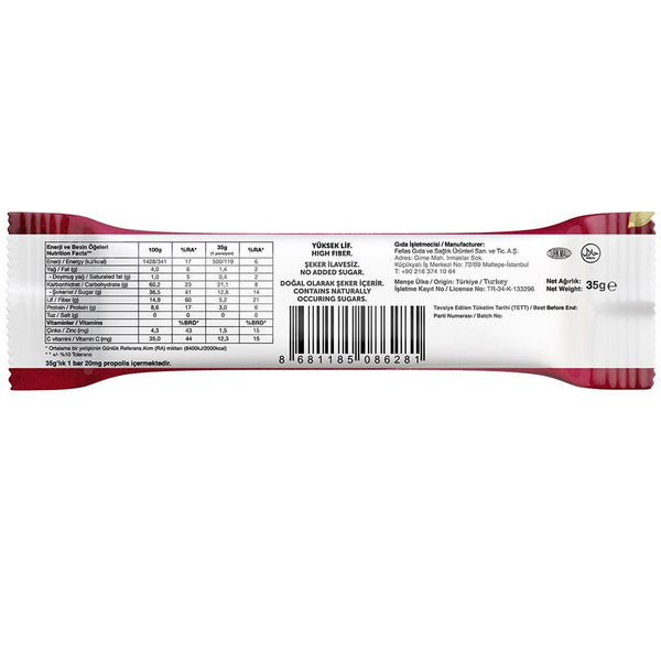 Fellas Vitamin & Meyve Bar - Turna Yemişi ve Kabak Çekirdeği 35g