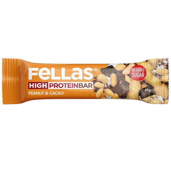 Fellas Yüksek Protein Bar - Yer Fıstıklı ve Kakaolu 45g