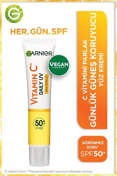 Garnier C Vitamini Günlük Uv Korumalı Güneş Yüz Kremi Spf50 Görünmez Doku 40ml