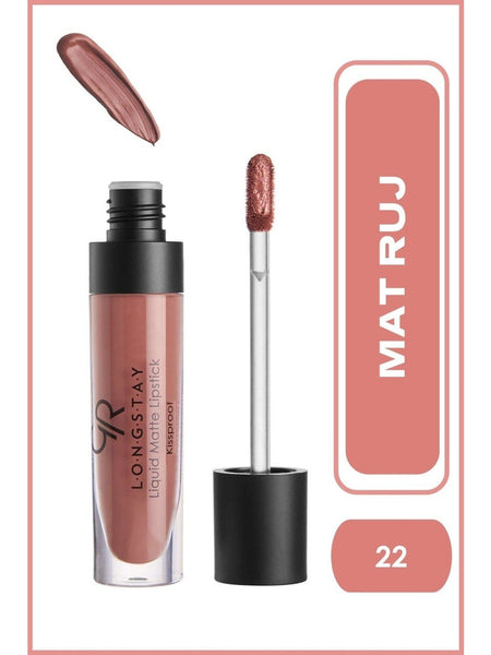 Golden Rose Longstay Liquid Matte Lipstick No: 22 Brown - Likit Mat Ruj