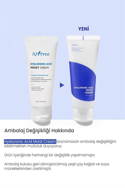 Isntree - Hyaluronic Acid Moist Cream - 100ml (Yoğun Nemlendirici ve Yenileyici Nemlendirici Krem)