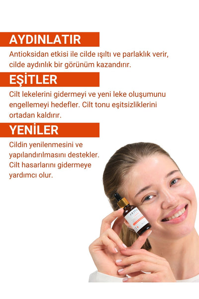 JUVERA Cosmeceuticals Cilt Tonu Dengeleyici Ve Aydınlatıcı Vitamin C Serum 30ml