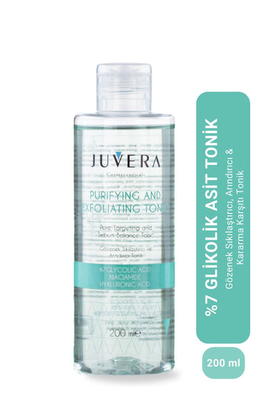 JUVERA Cosmeceuticals Glikolik Asit Içerikli Gözenek Sıkılaştırıcı Arındırıcı Ve Kararma Karşıtı Tonik 200ml