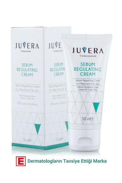 JUVERA Cosmeceuticals Karma Ve Yağlı Ciltler Için Sebum Dengeleyici Ve Yağlandırmadan Nemlendiren Krem 50ml