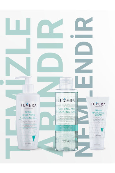 JUVERA Cosmeceuticals Karma Ve Yağlı Ciltler Için Sebum Dengeleyici Ve Yağlandırmadan Nemlendiren Krem 50ml