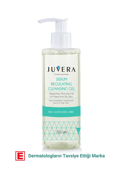 JUVERA Cosmeceuticals Siyah Nokta Karşıtı Karma Ve Yağlı Ciltler Için Yıkama Jeli - Sebum Regulating Gel 200ml