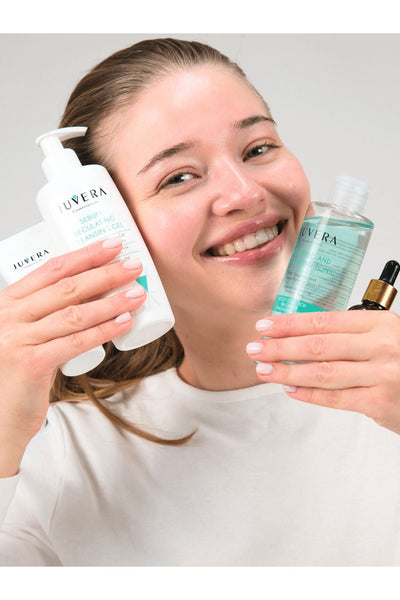 JUVERA Cosmeceuticals Siyah Nokta Ve Karşıtı Karma Ve Yağlı Ciltler Için Yıkama Jeli - Sebum Regulating Gel 400ml