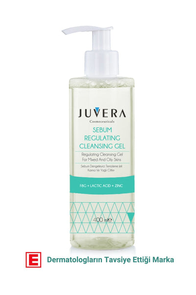 JUVERA Cosmeceuticals Siyah Nokta Ve Karşıtı Karma Ve Yağlı Ciltler Için Yıkama Jeli - Sebum Regulating Gel 400ml