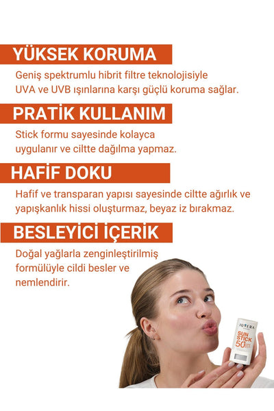JUVERA Cosmeceuticals Stick Güneş Koruyucu Krem Tüm Cilt Tipleri Için 50spf Pa 15gr
