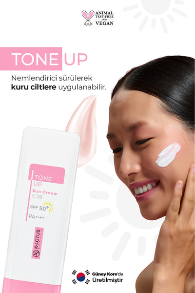 K-Lotus Beauty Tone Up Ton Dengeleyici ve Aydınlatıcı Güneş Kremi SPF 50+ PA++++ 50 ml