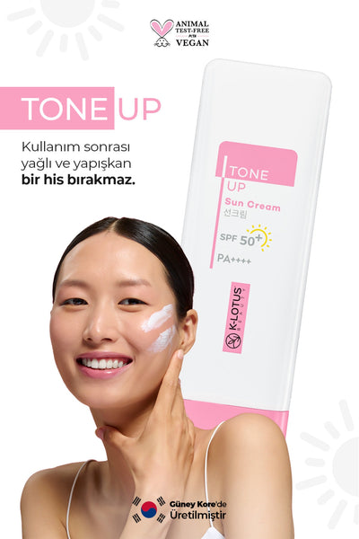 K-Lotus Beauty Tone Up Ton Dengeleyici ve Aydınlatıcı Güneş Kremi SPF 50+ PA++++ 50 ml