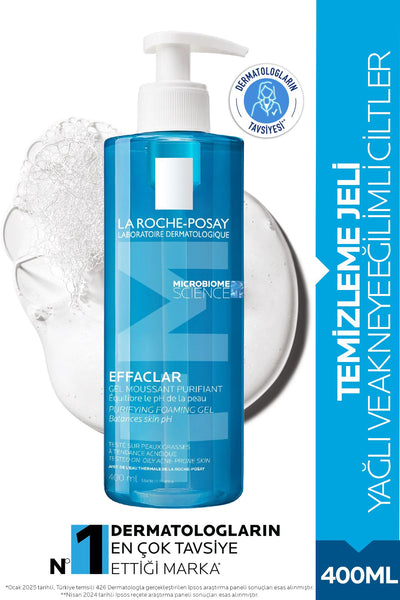 La Roche Posay Effaclar Yağlı Ve Akneye Eğilimli Ciltler için Yüz Temizleme Jeli 400 ml