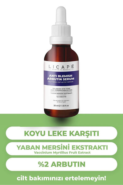 Licape Leke Karşıtı Cilt Tonu Dengeleyici %2 Arbutin Serum 30ml SKT İndirimi