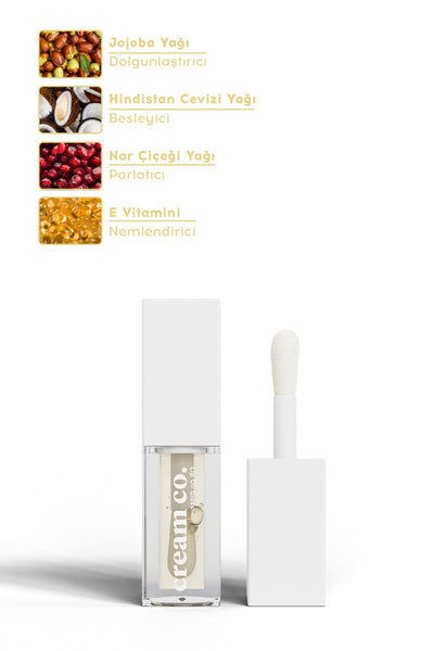 Lip Oil Gloss Dudak Parlatıcısı Nemlendirici Besleyici Dolgunlaştırıcı Dudak Bakım Yağı Vanilla